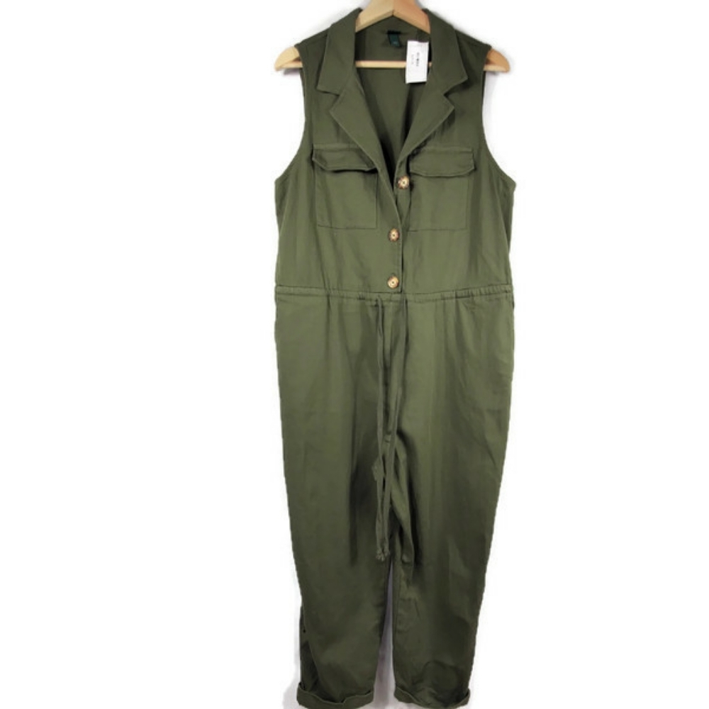Wild fable olive green romper